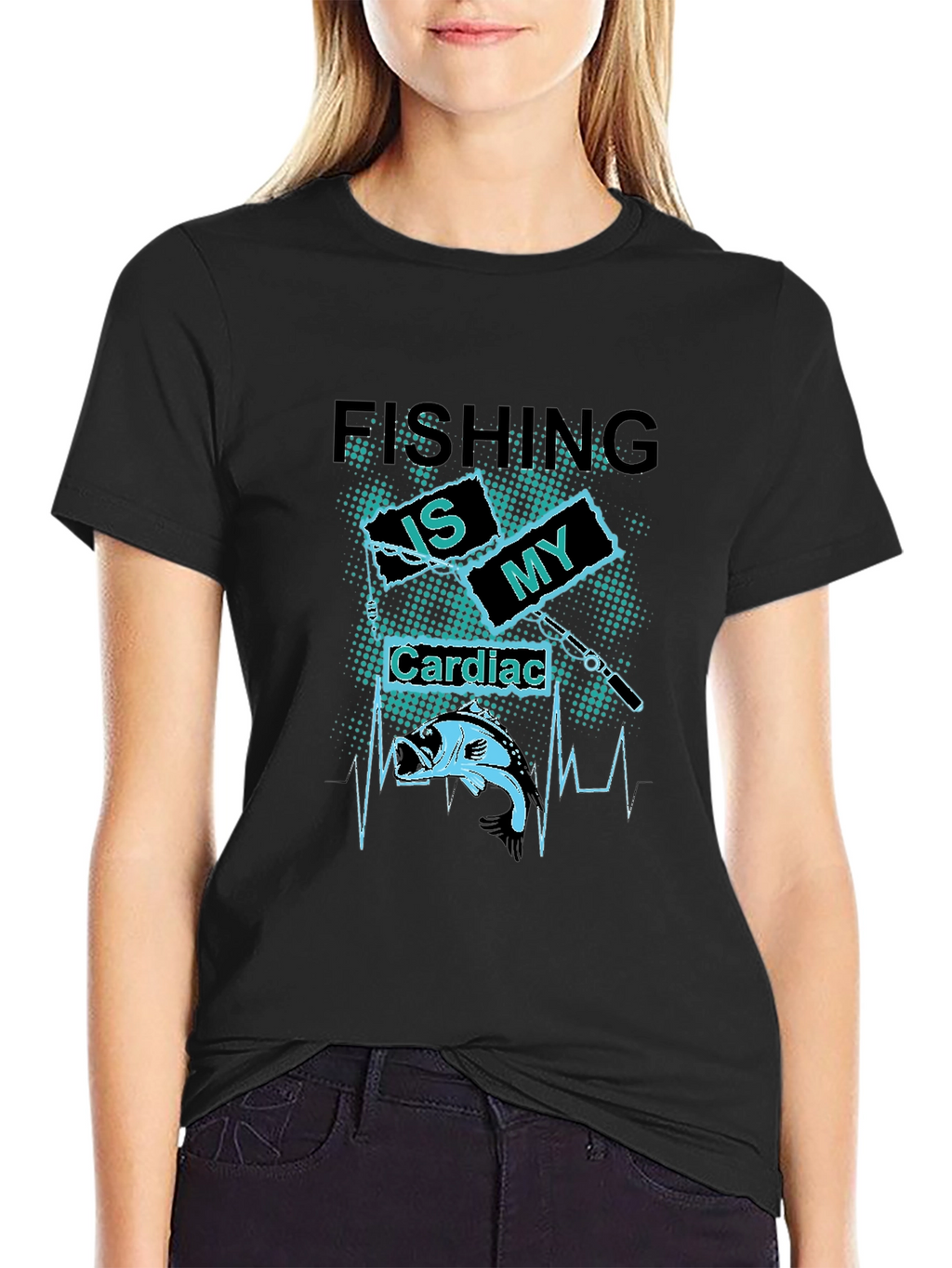 Fishing Is My Cardiac T-Shirt - Bass Fisherman Tee
