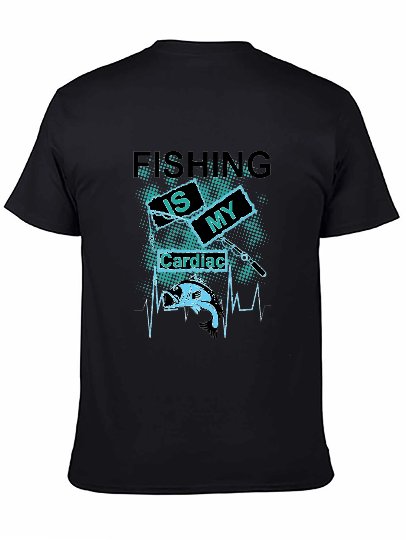 Fishing Is My Cardiac T-Shirt - Bass Fisherman Tee