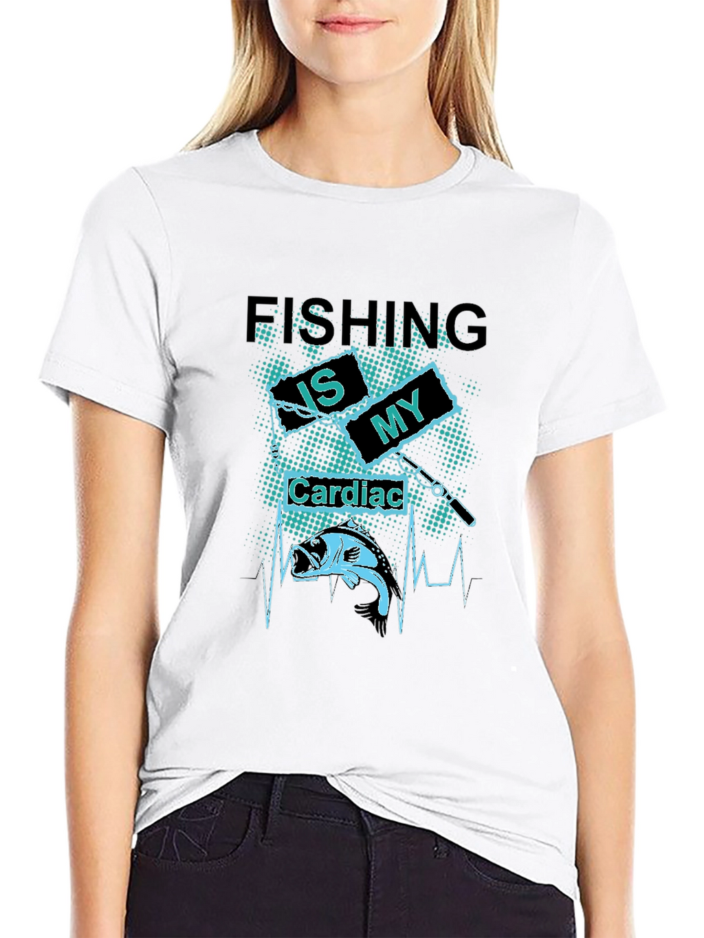 Fishing Is My Cardiac T-Shirt - Bass Fisherman Tee