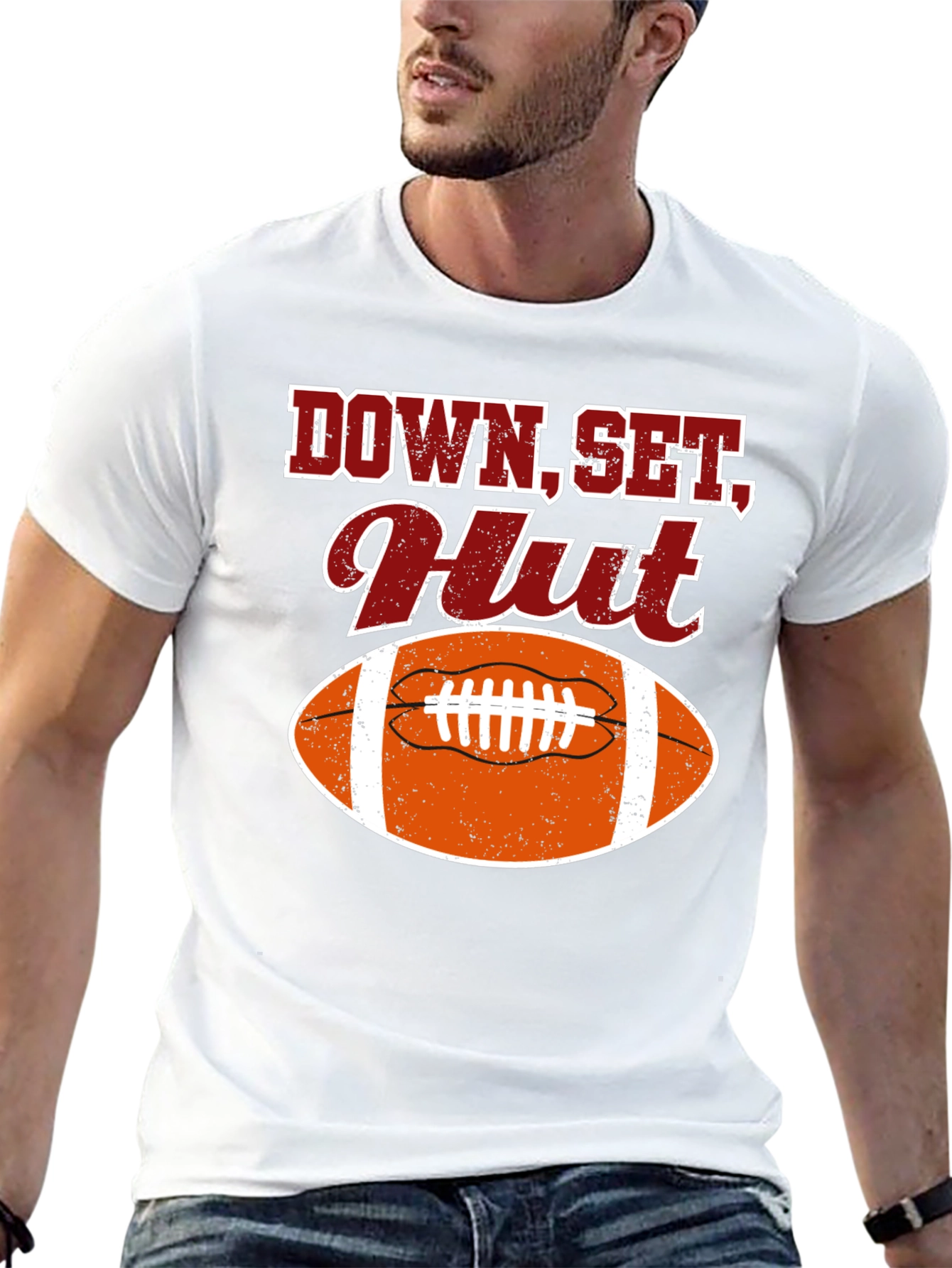 Down Set Hut Football T-Shirt