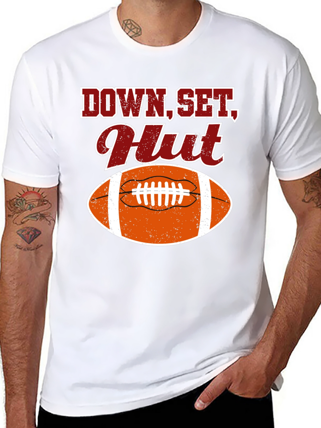 Down Set Hut Football T-Shirt