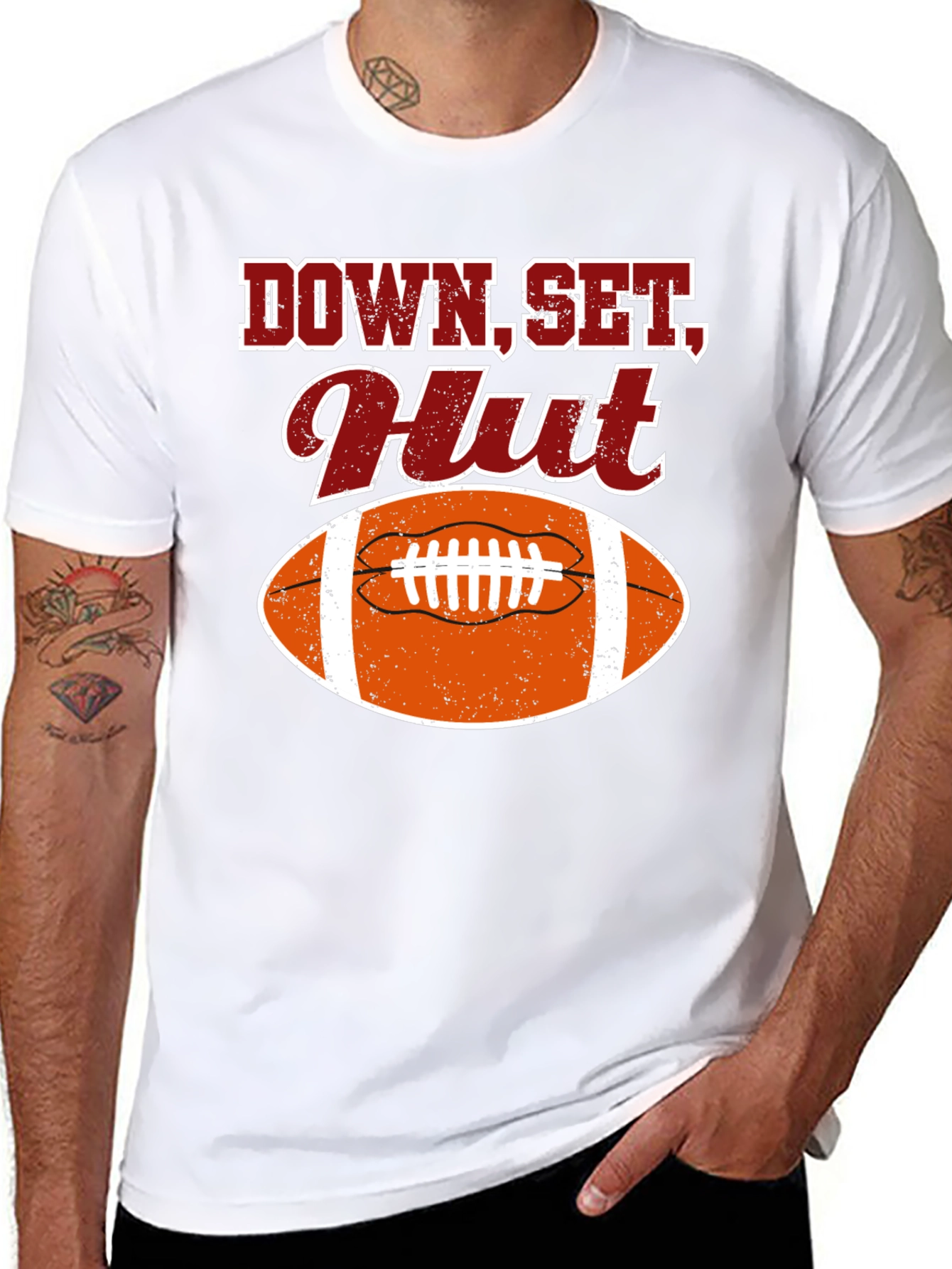 Down Set Hut Football T-Shirt