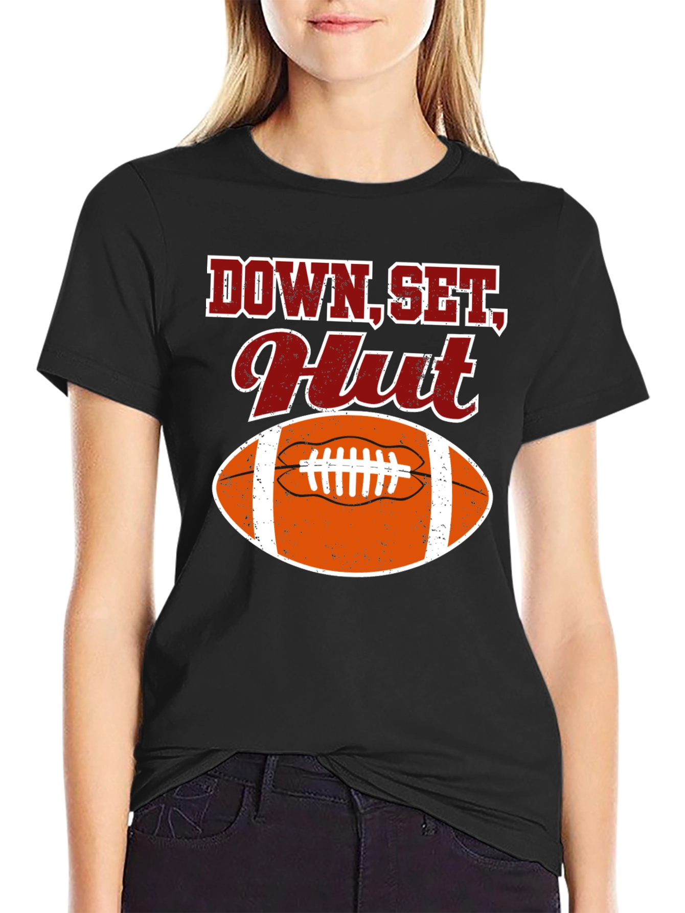 Down Set Hut Football T-Shirt