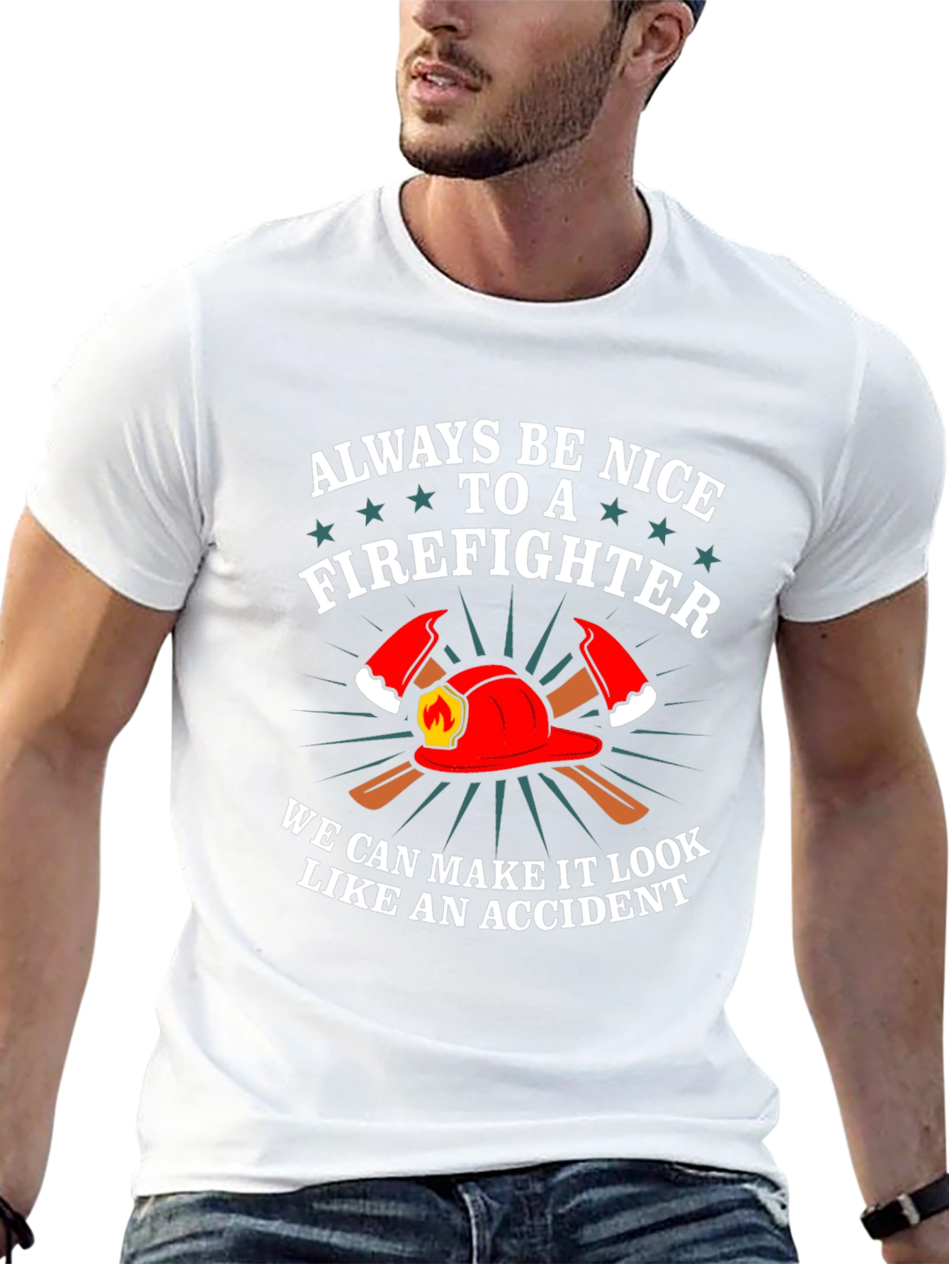 Firefighter Graphic Tee - Funny Fireman T-Shirt