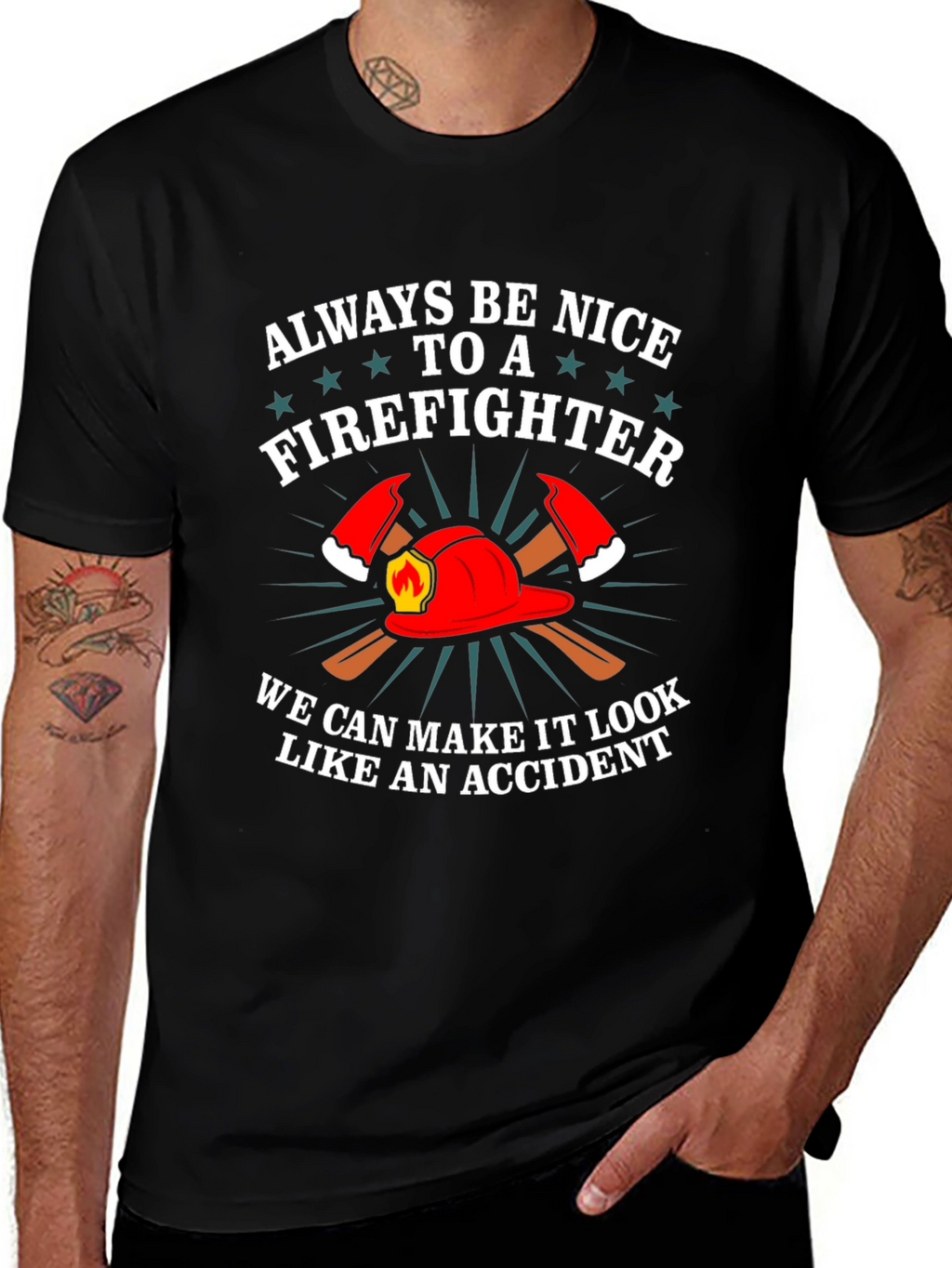 Firefighter Graphic Tee - Funny Fireman T-Shirt