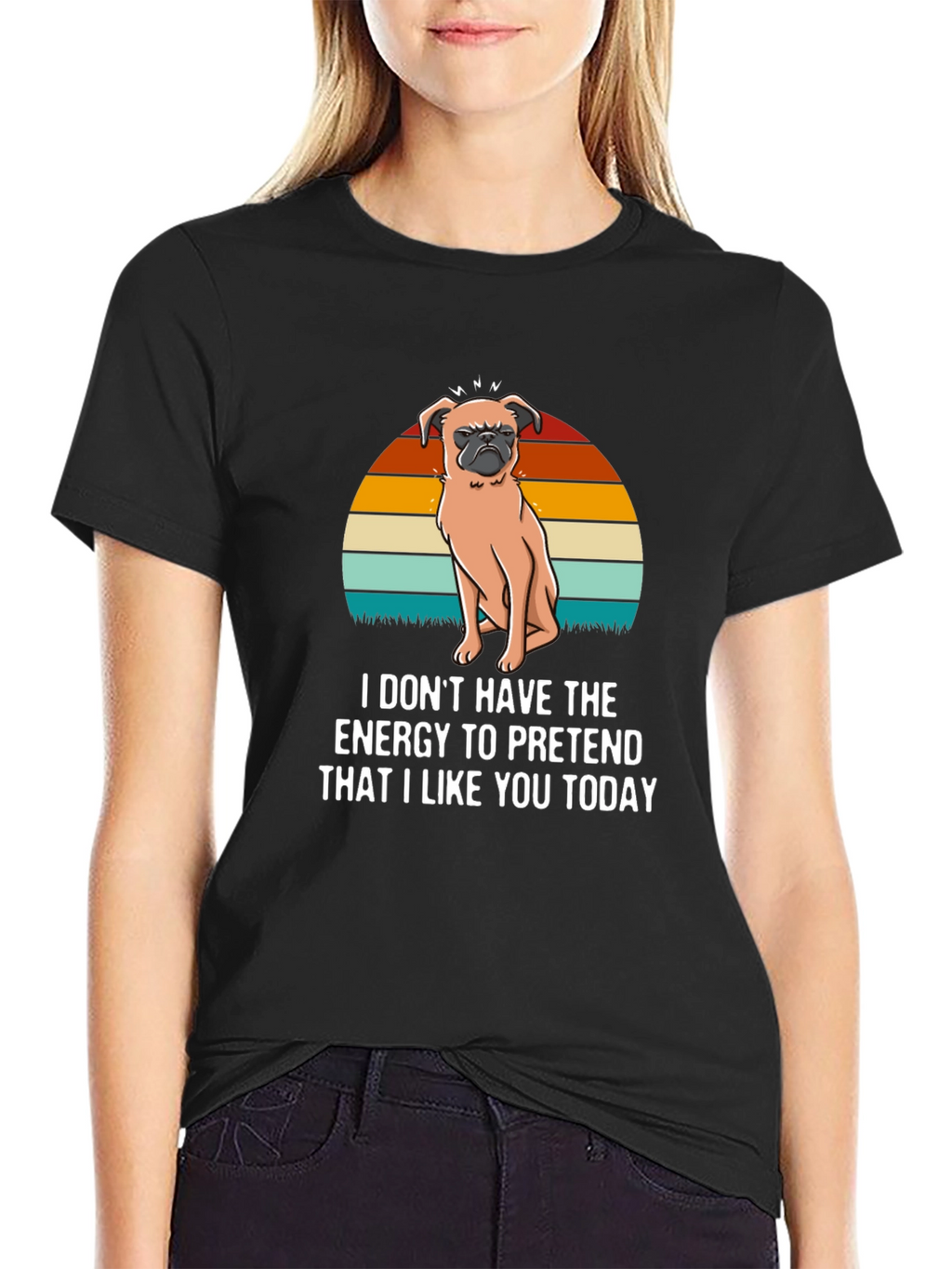 Funny Pug T-Shirt - I Dont Have The Energy