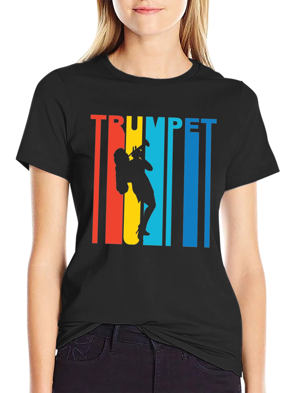 Trumpet Player Graphic Tee - Retro Style