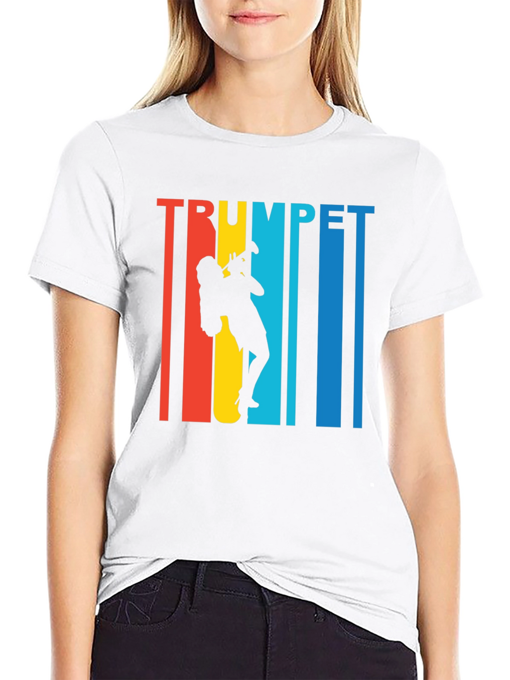 Trumpet Player Graphic Tee - Retro Style