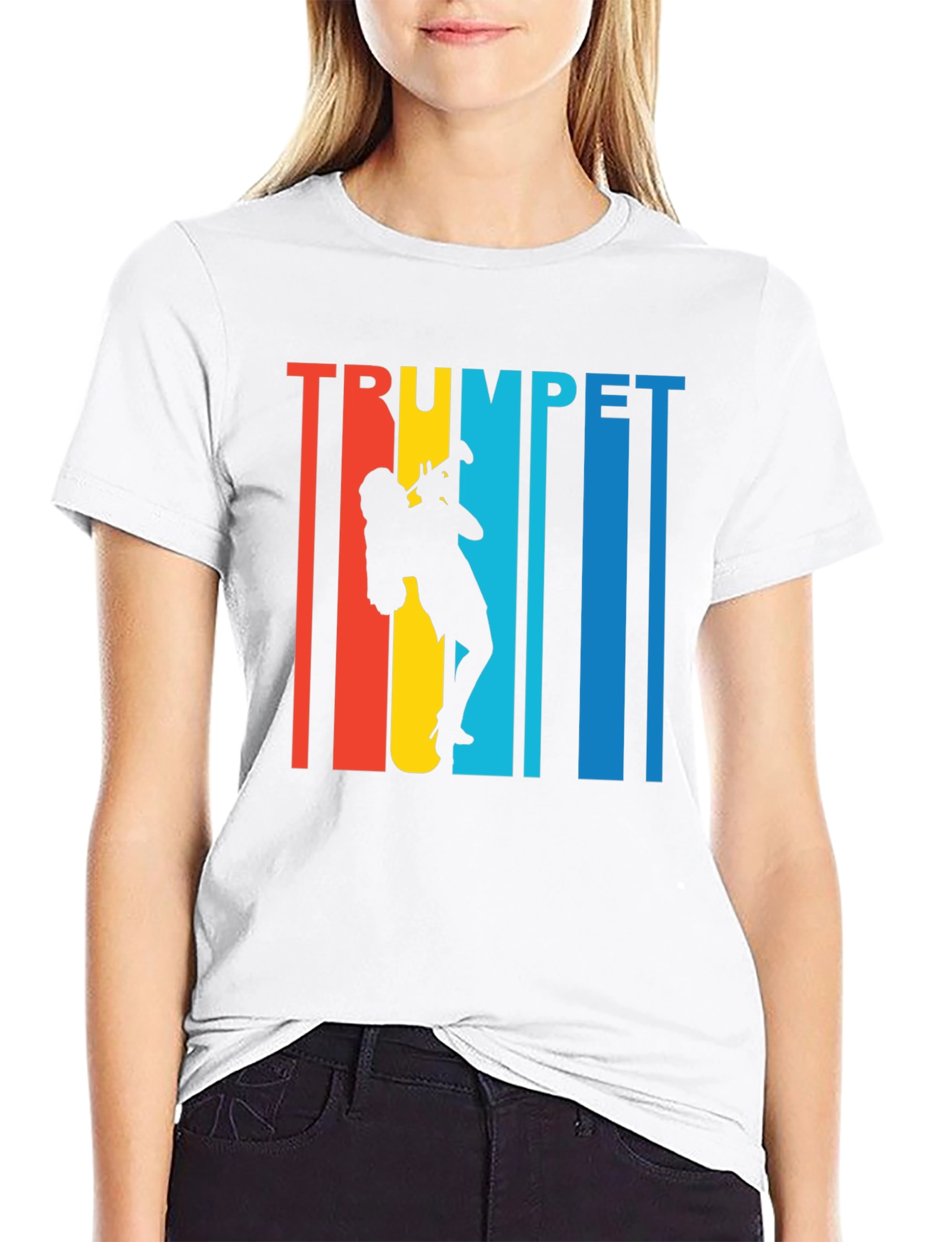 Trumpet Player Graphic Tee - Retro Style