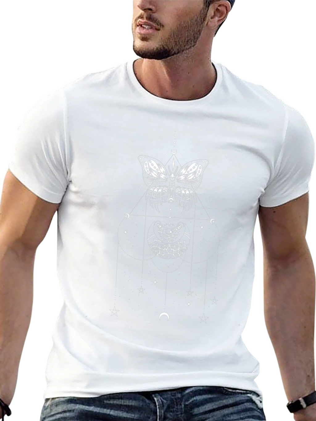 Mystic Butterfly Graphic Tee - Black