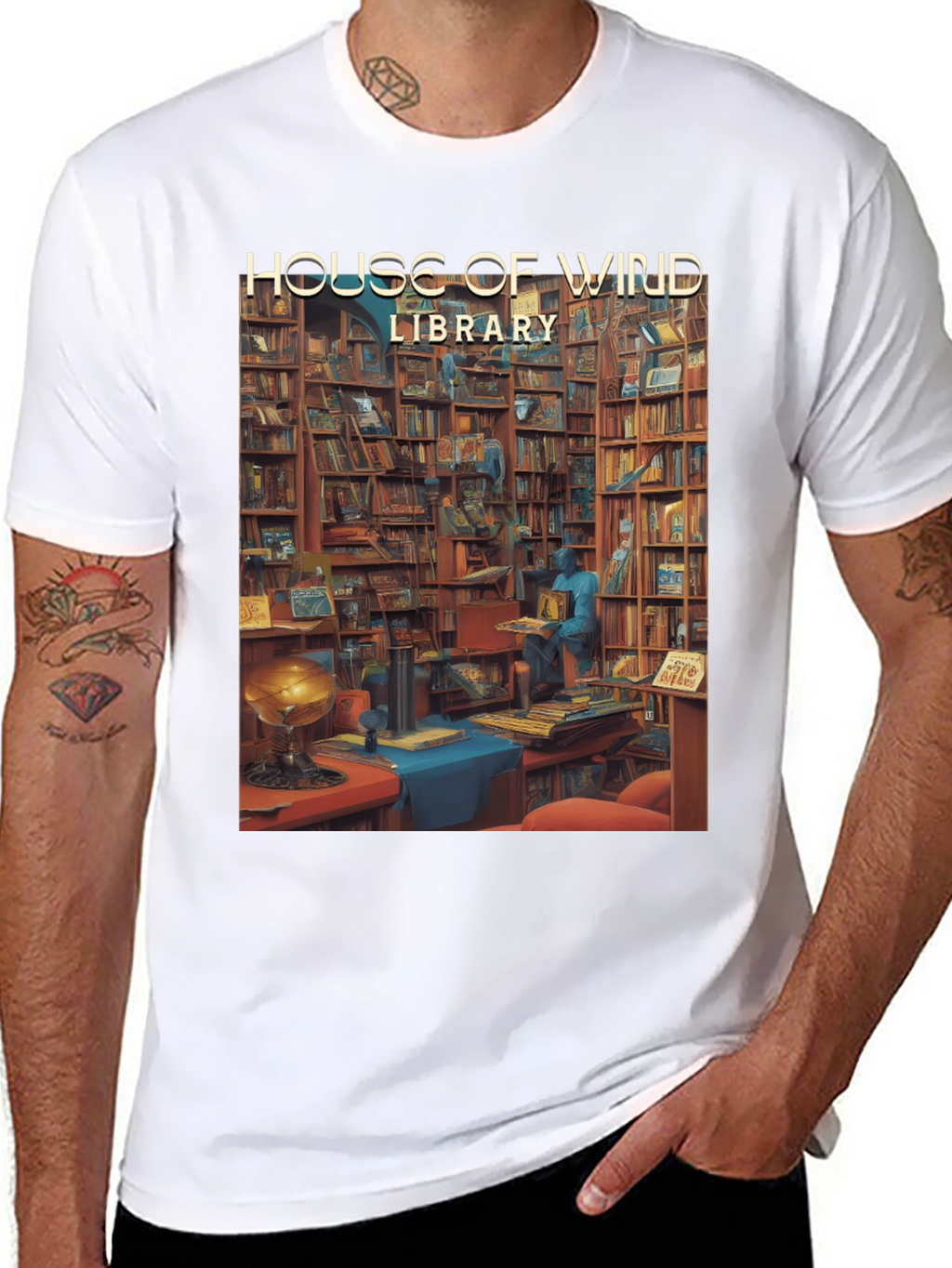 House of Wind Library T-Shirt