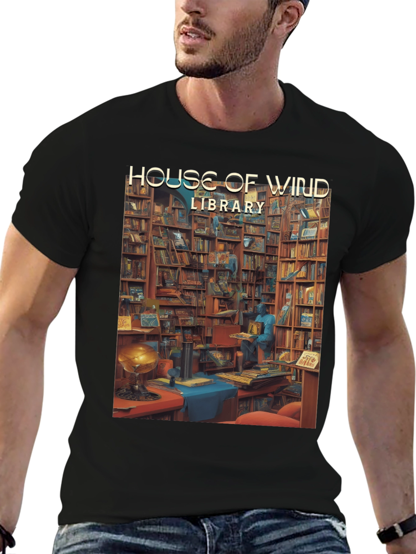 House of Wind Library T-Shirt