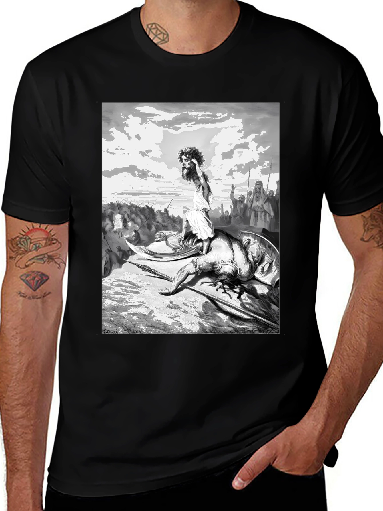 David and Goliath Graphic T-Shirt