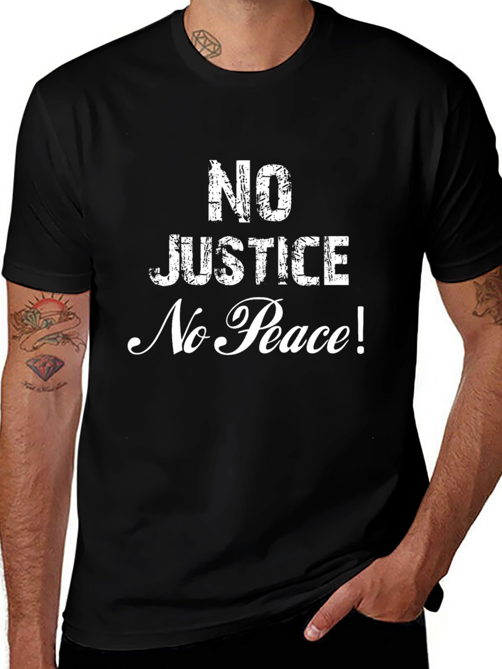No Justice No Peace Graphic T-Shirt