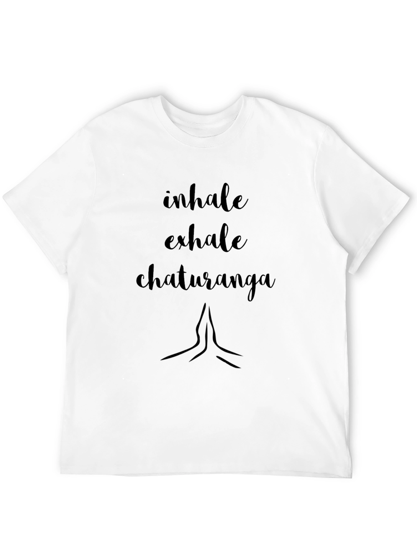 Yoga Inspiration Tee: Inhale Exhale Chaturanga Black Shirt