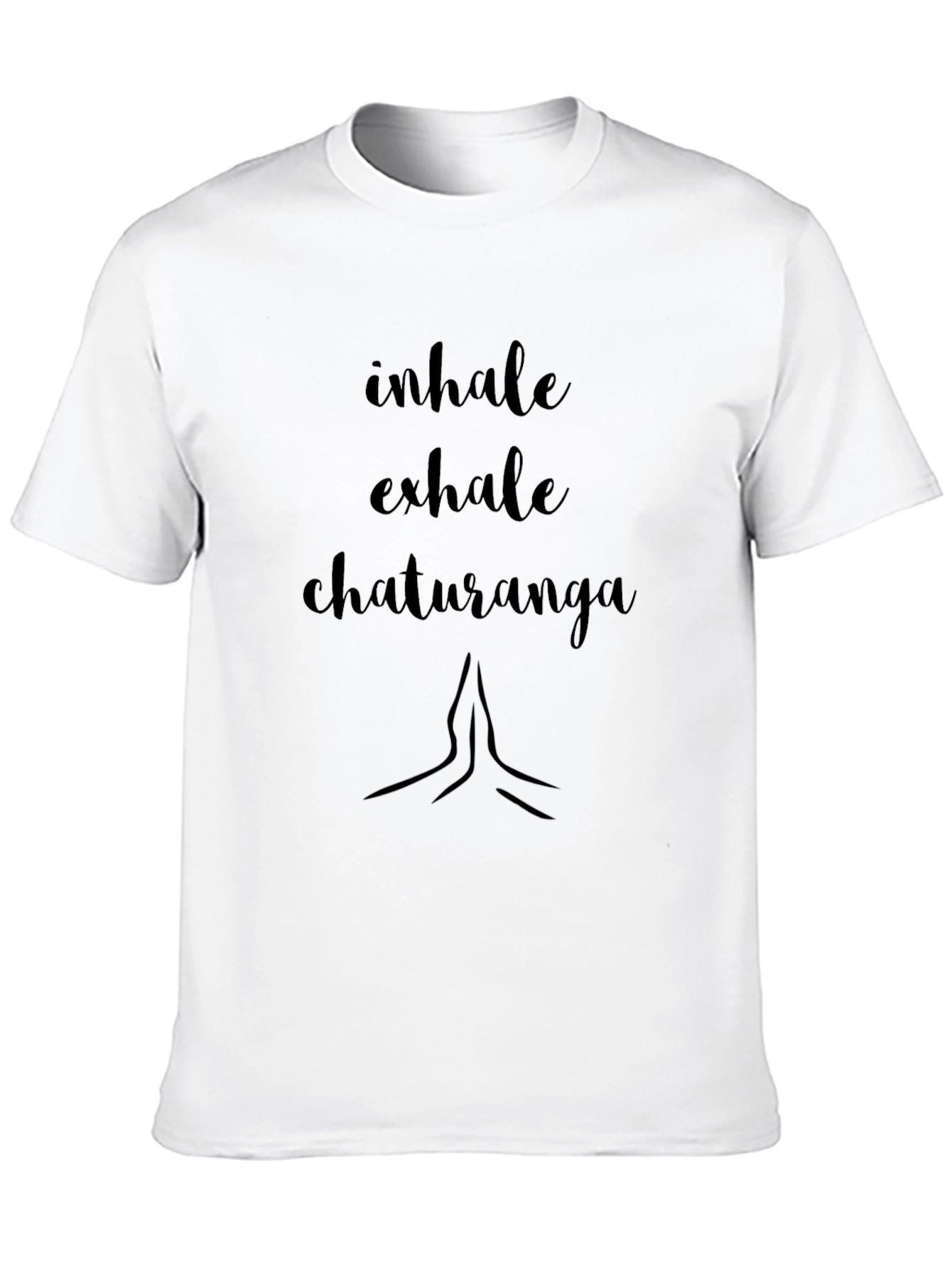 Yoga Inspiration Tee: Inhale Exhale Chaturanga Black Shirt