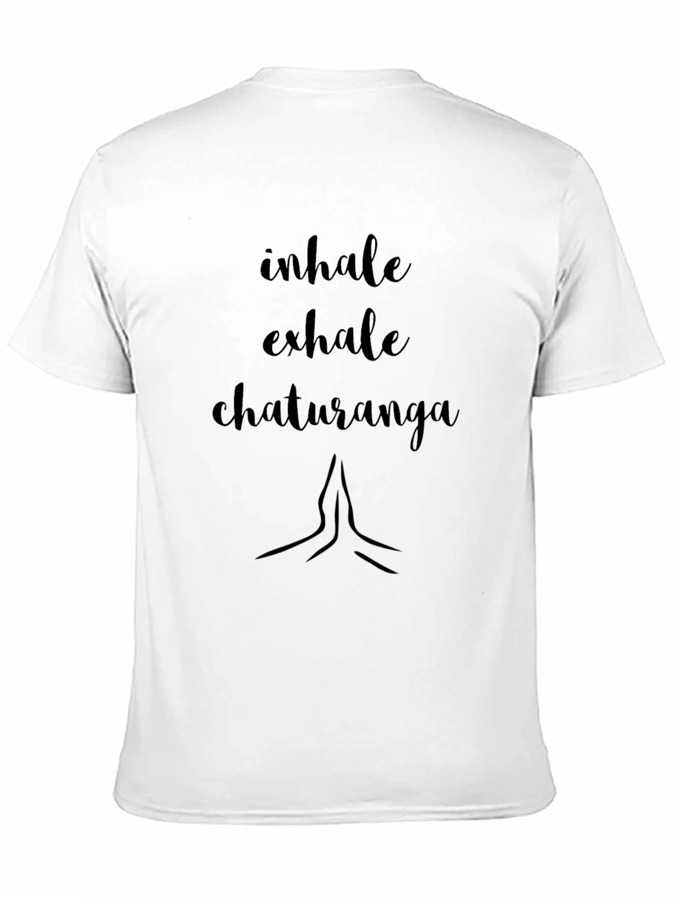 Yoga Inspiration Tee: Inhale Exhale Chaturanga Black Shirt