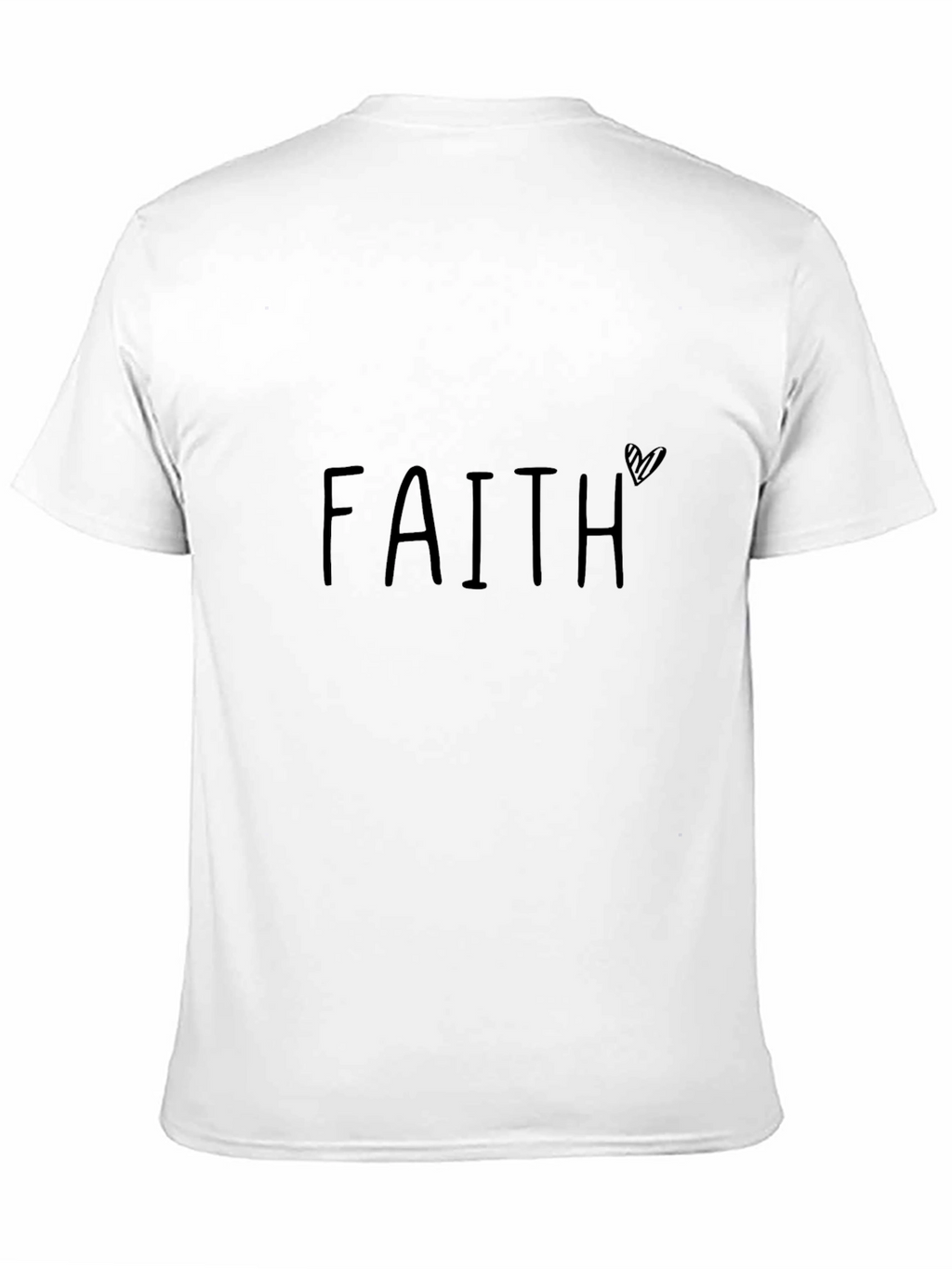Faith Heart Graphic Tee - Black Casual T-Shirt