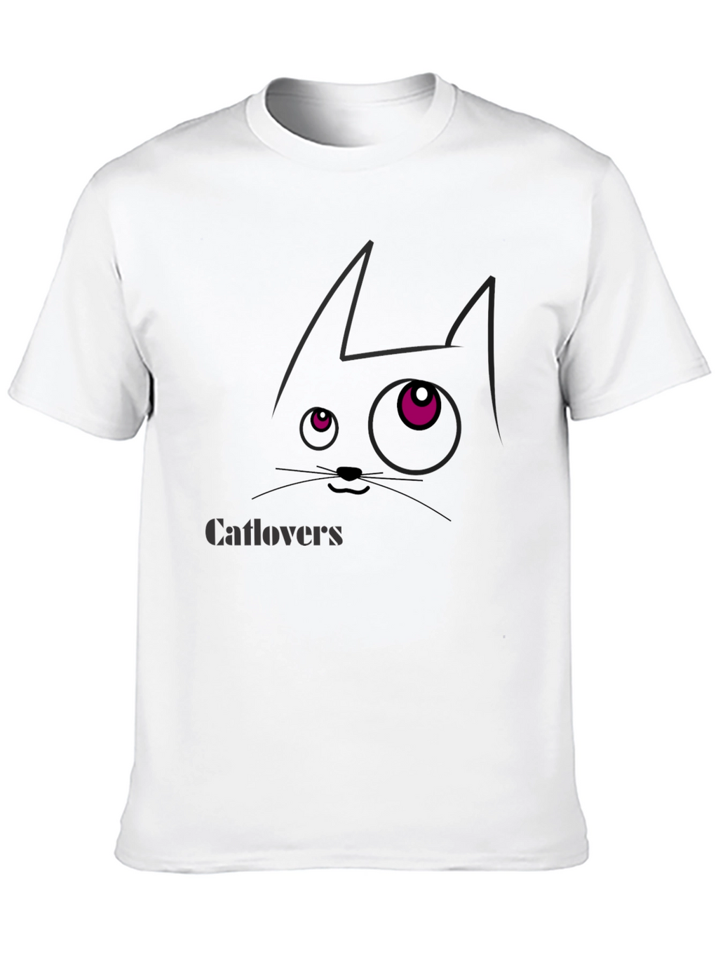 Catlovers Graphic Print Black T-Shirt