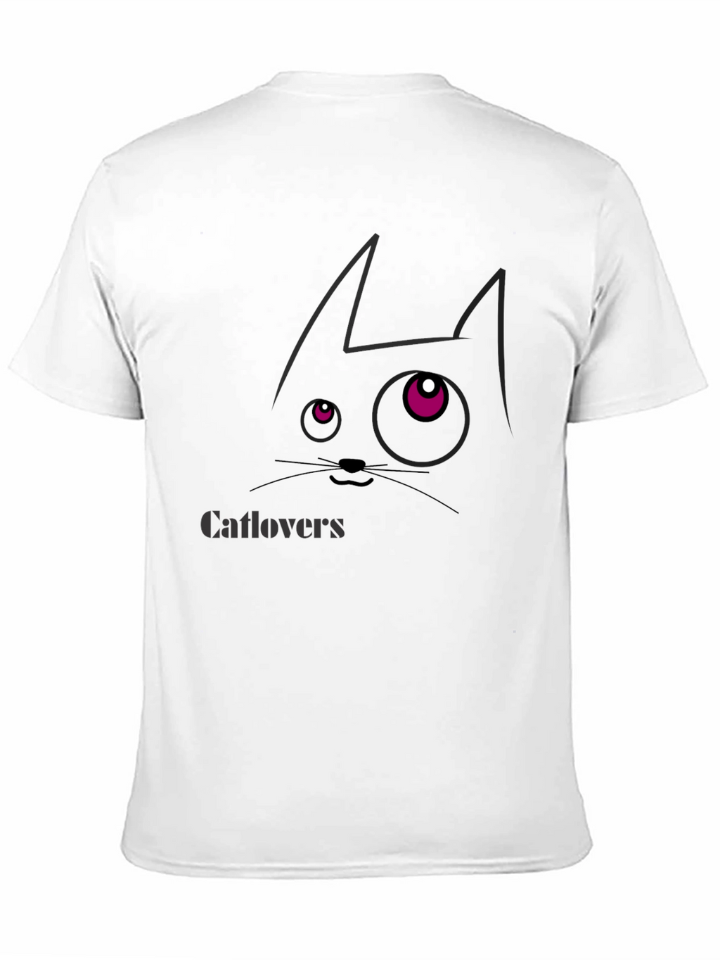 Catlovers Graphic Print Black T-Shirt