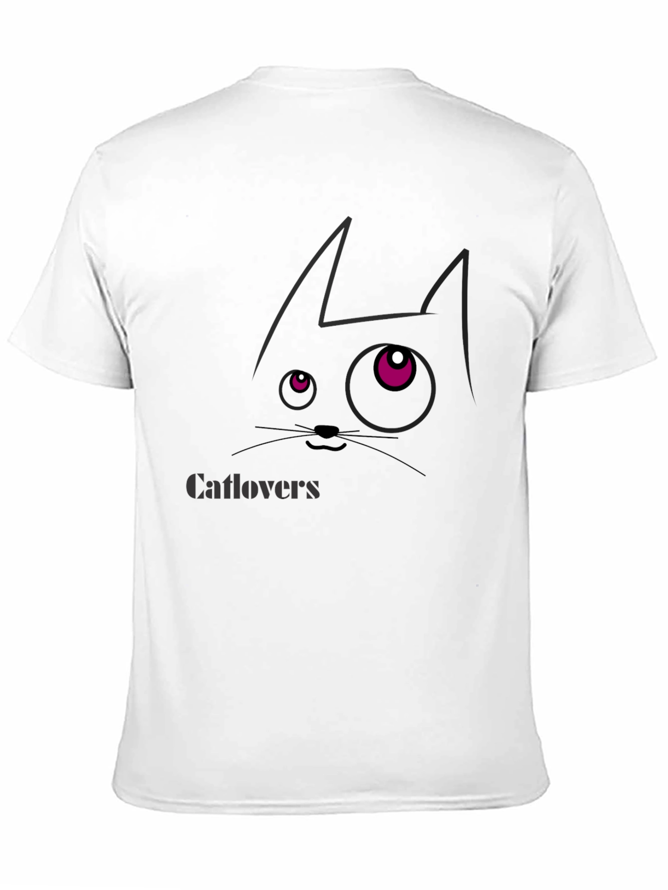 Catlovers Graphic Print Black T-Shirt