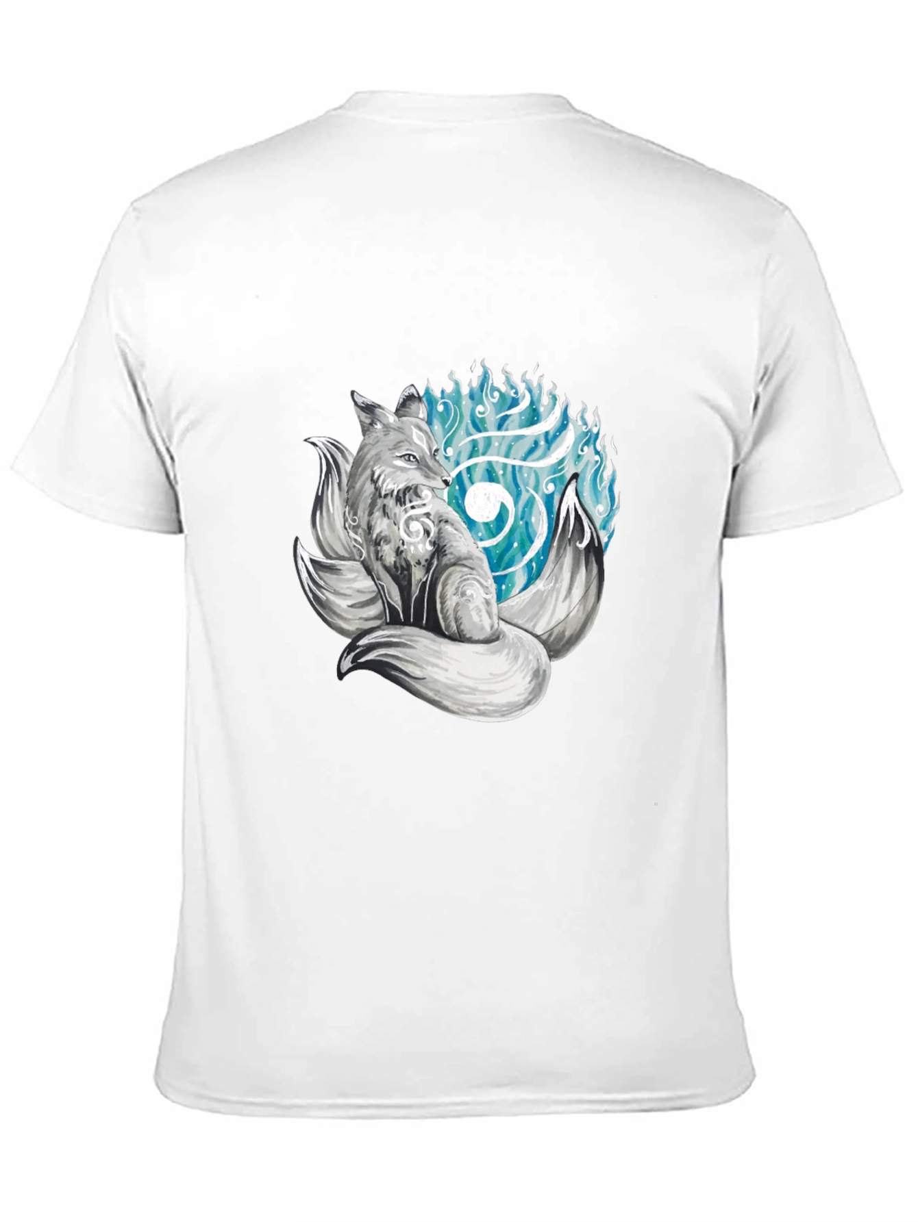 Mystic Fox Graphic Tee - Black Cotton T-Shirt