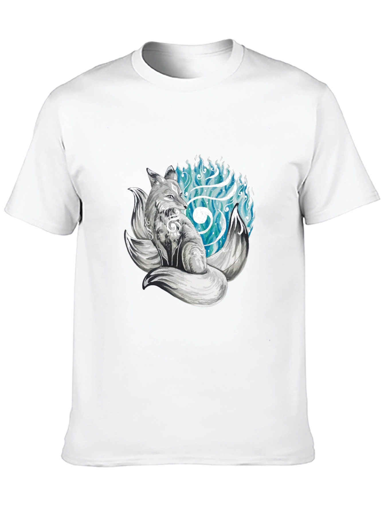 Mystic Fox Graphic Tee - Black Cotton T-Shirt
