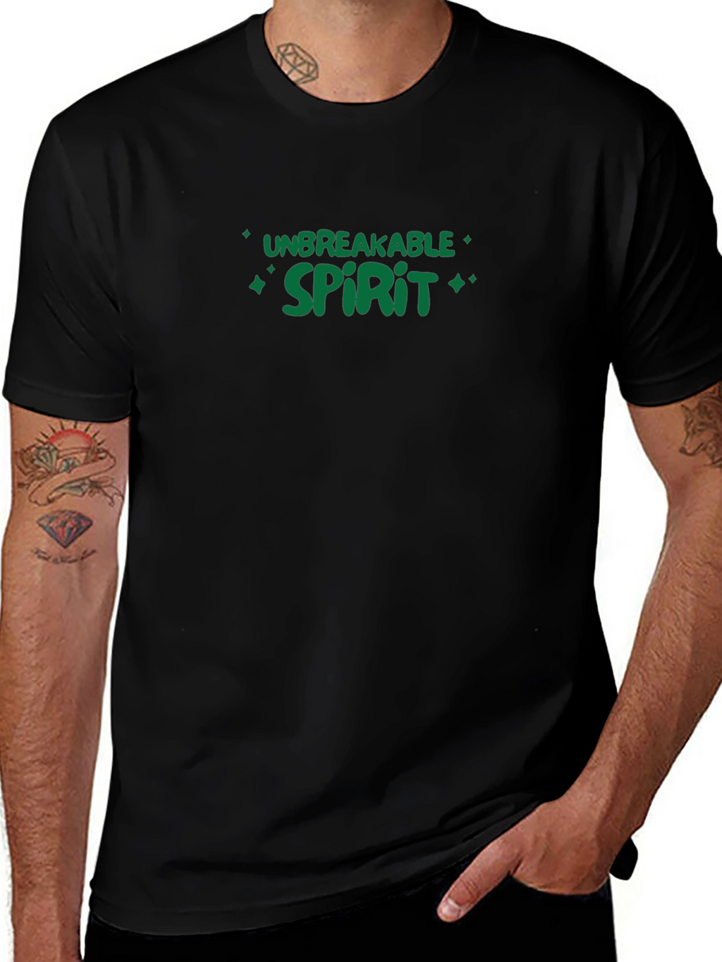Unbreakable Spirit Black Graphic Tee