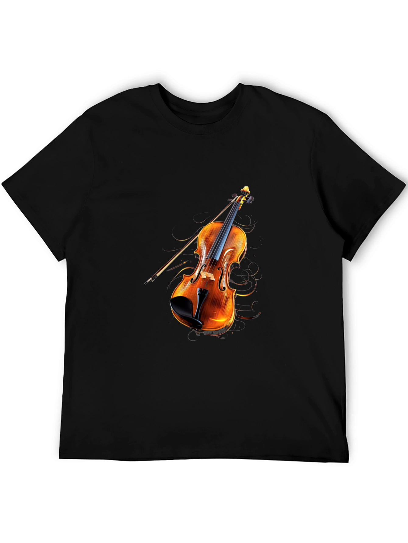 Violin Graphic Black T-Shirt