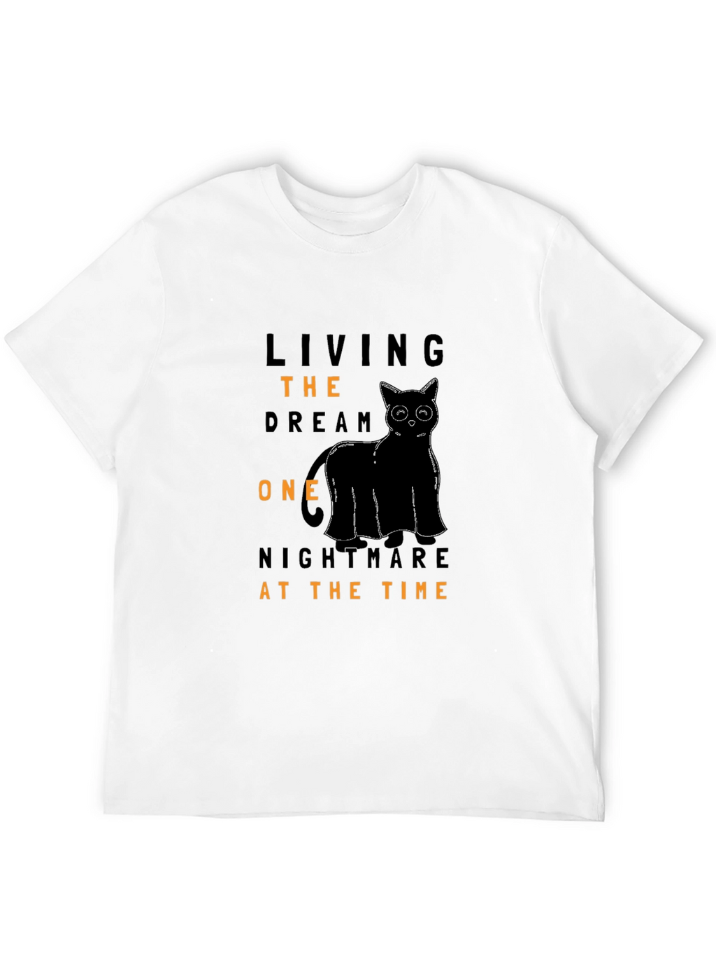 Living The Dream Black Cat Graphic Tee