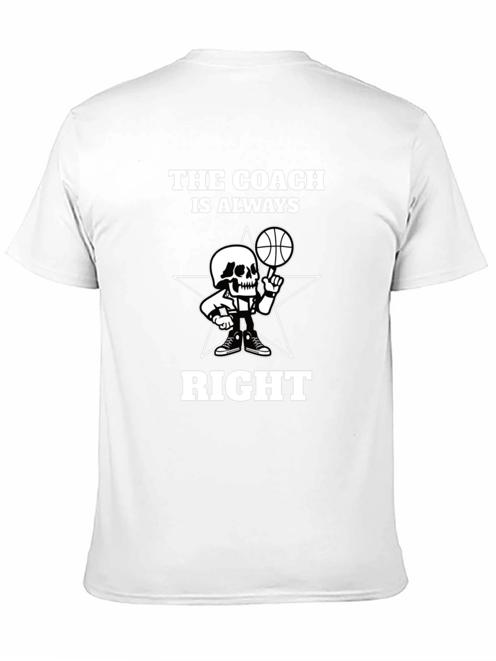 The Coach Is Always Right Black Graphic Tee