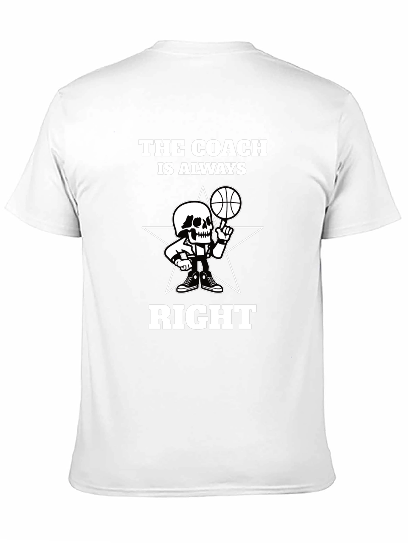 The Coach Is Always Right Black Graphic Tee