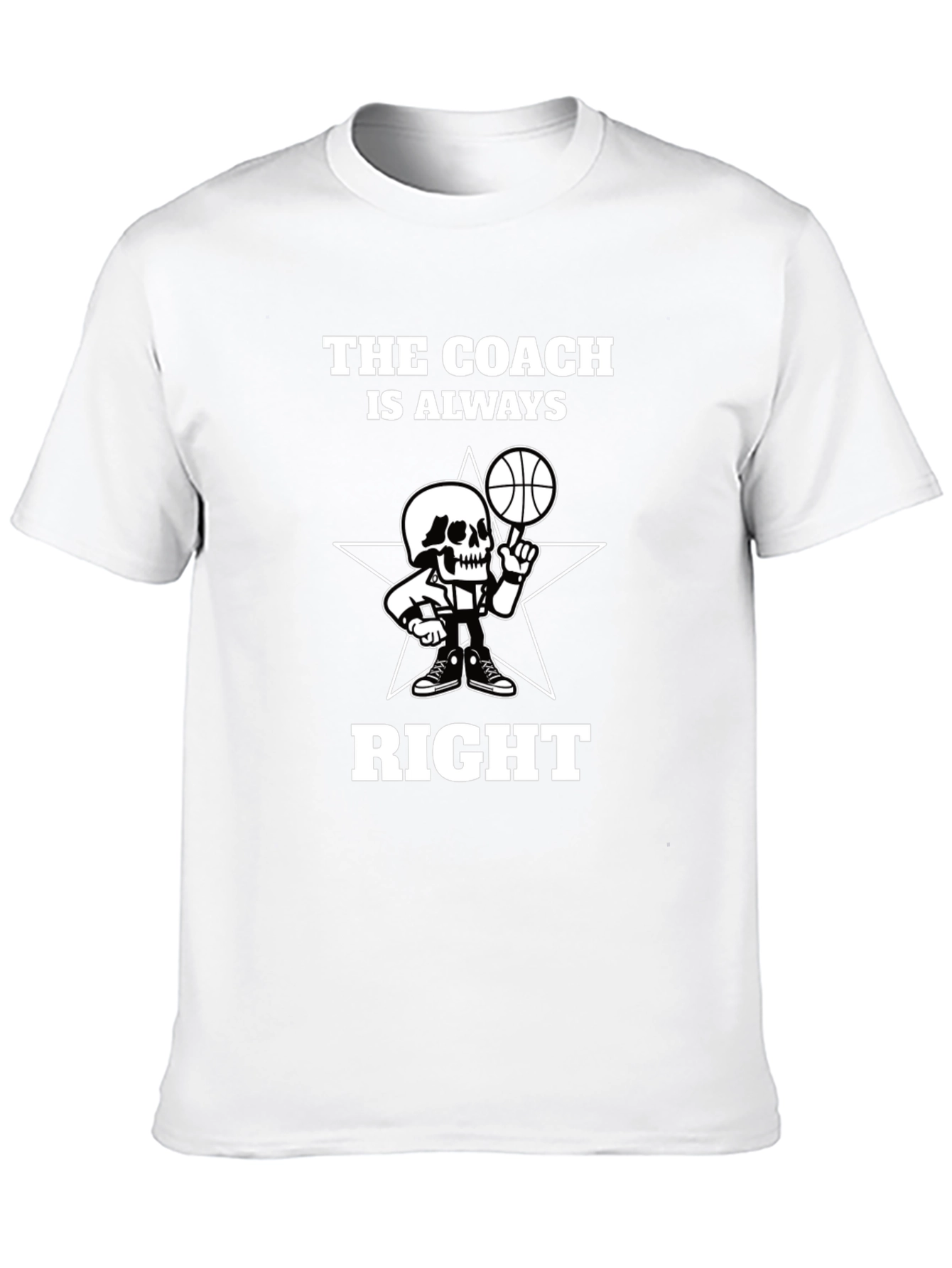 The Coach Is Always Right Black Graphic Tee