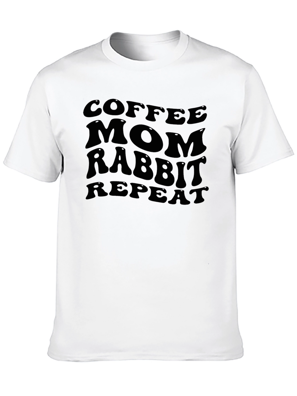 Coffee Mom Rabbit Repeat Graphic Tee