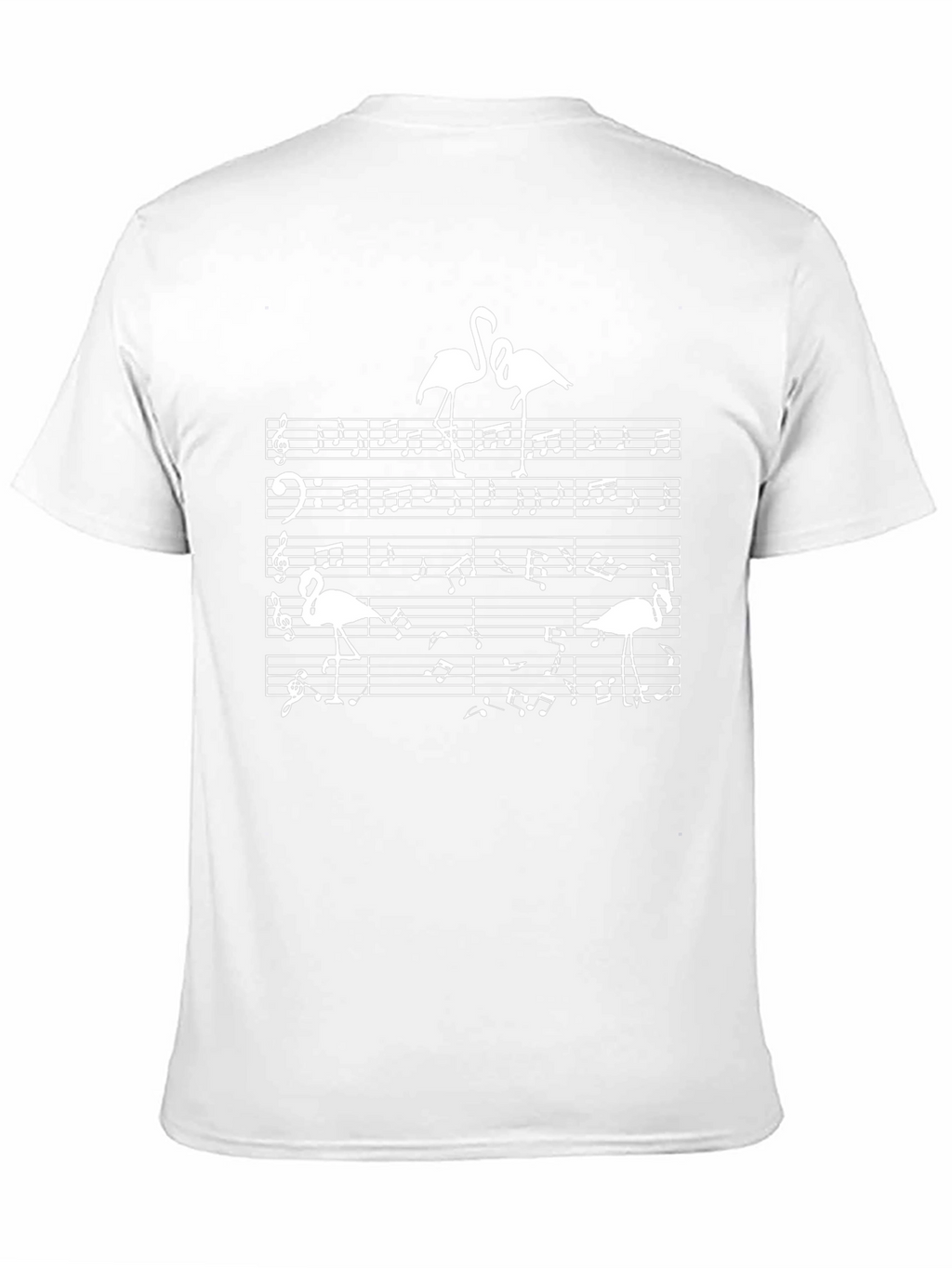 Musical Flamingo T-Shirt - Black Cotton Tee