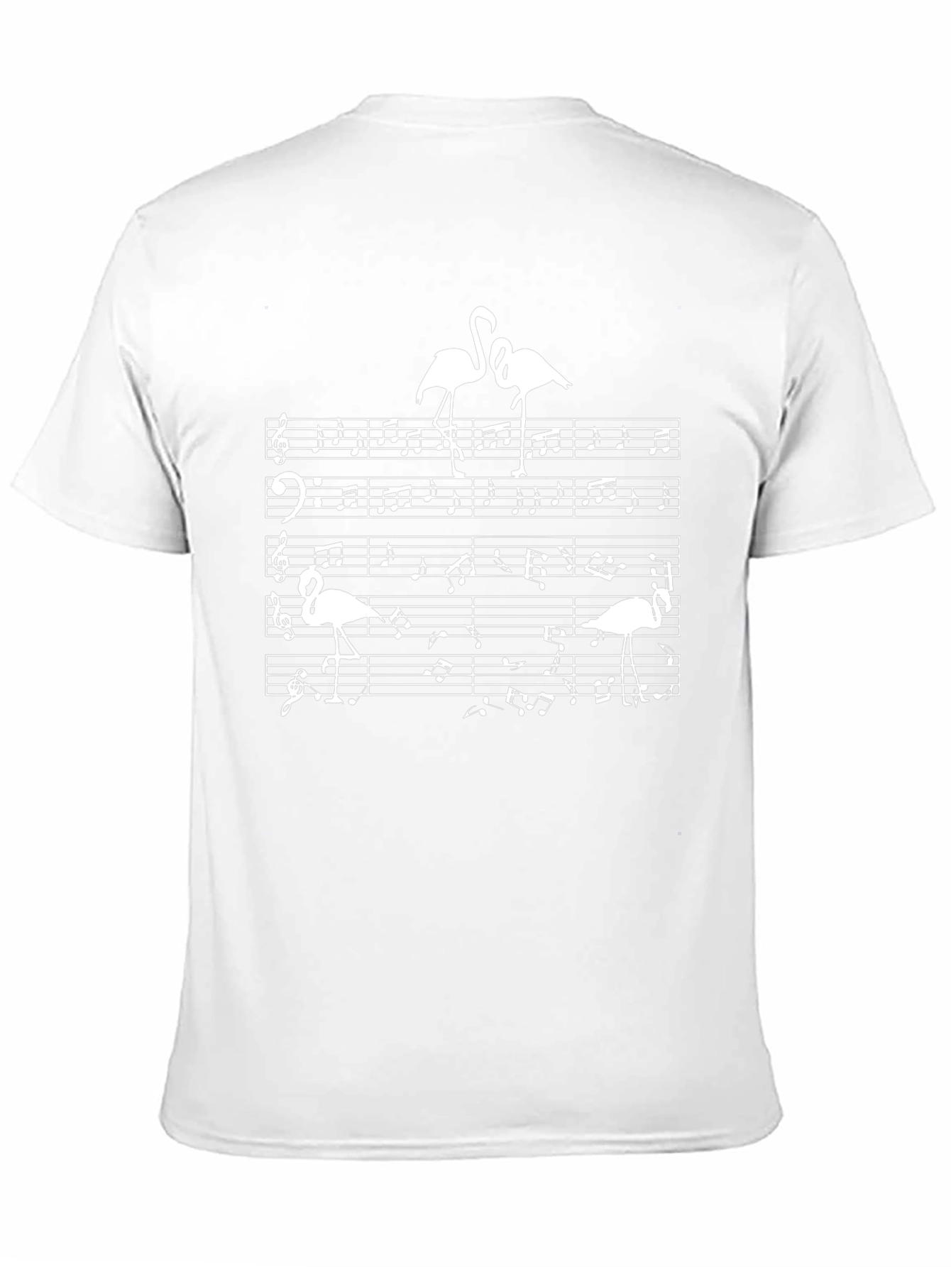 Musical Flamingo T-Shirt - Black Cotton Tee