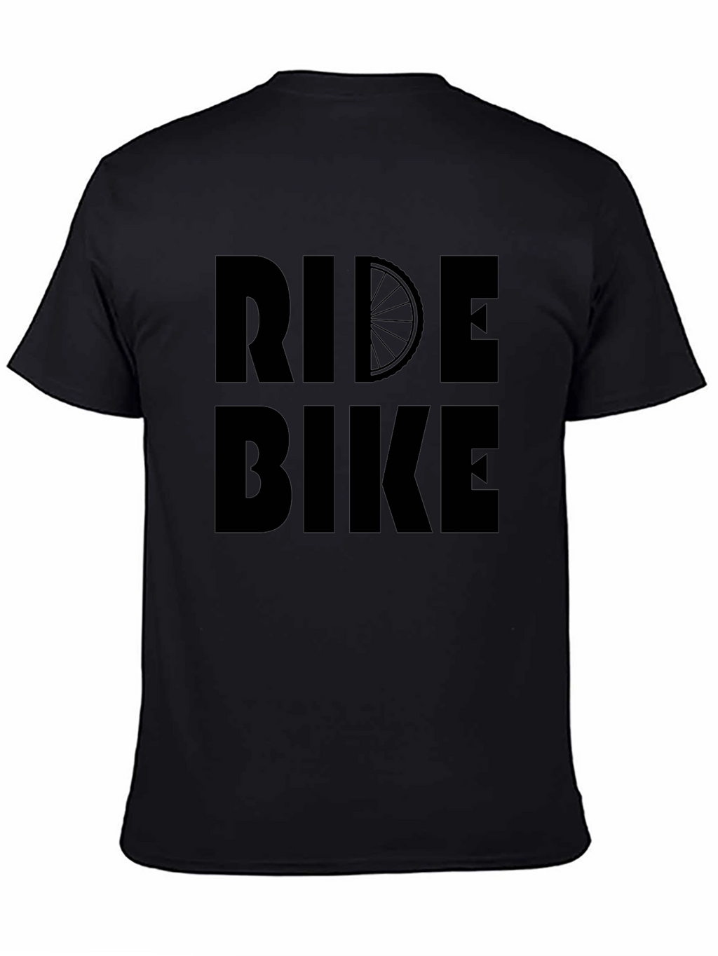 Ride Bike Graphic T-Shirt - Black Casual Tee