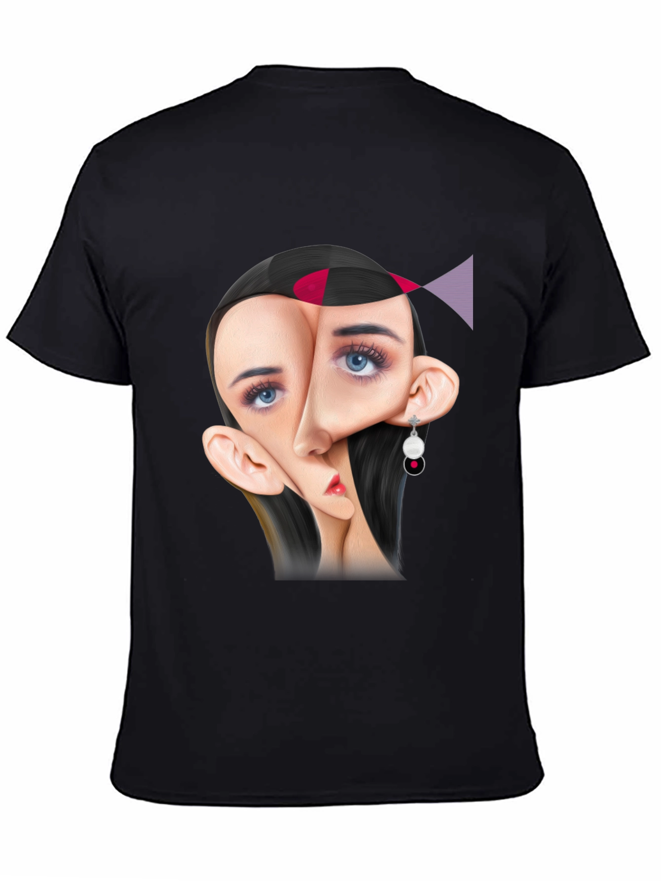 Abstract Face Graphic Tee - Unique Art T-Shirt