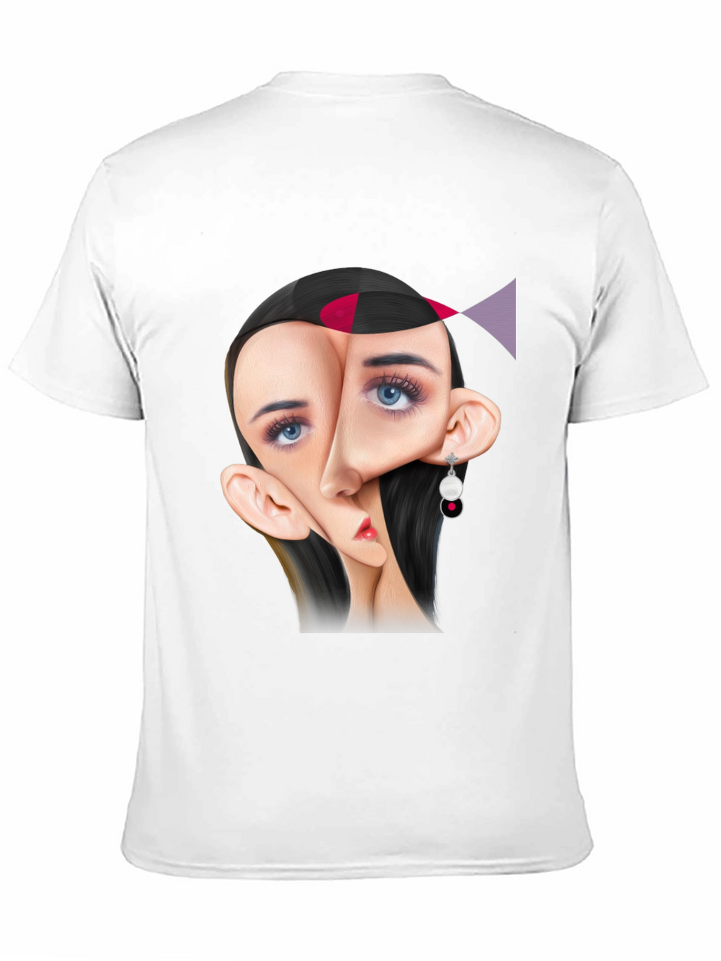 Abstract Face Graphic Tee - Unique Art T-Shirt