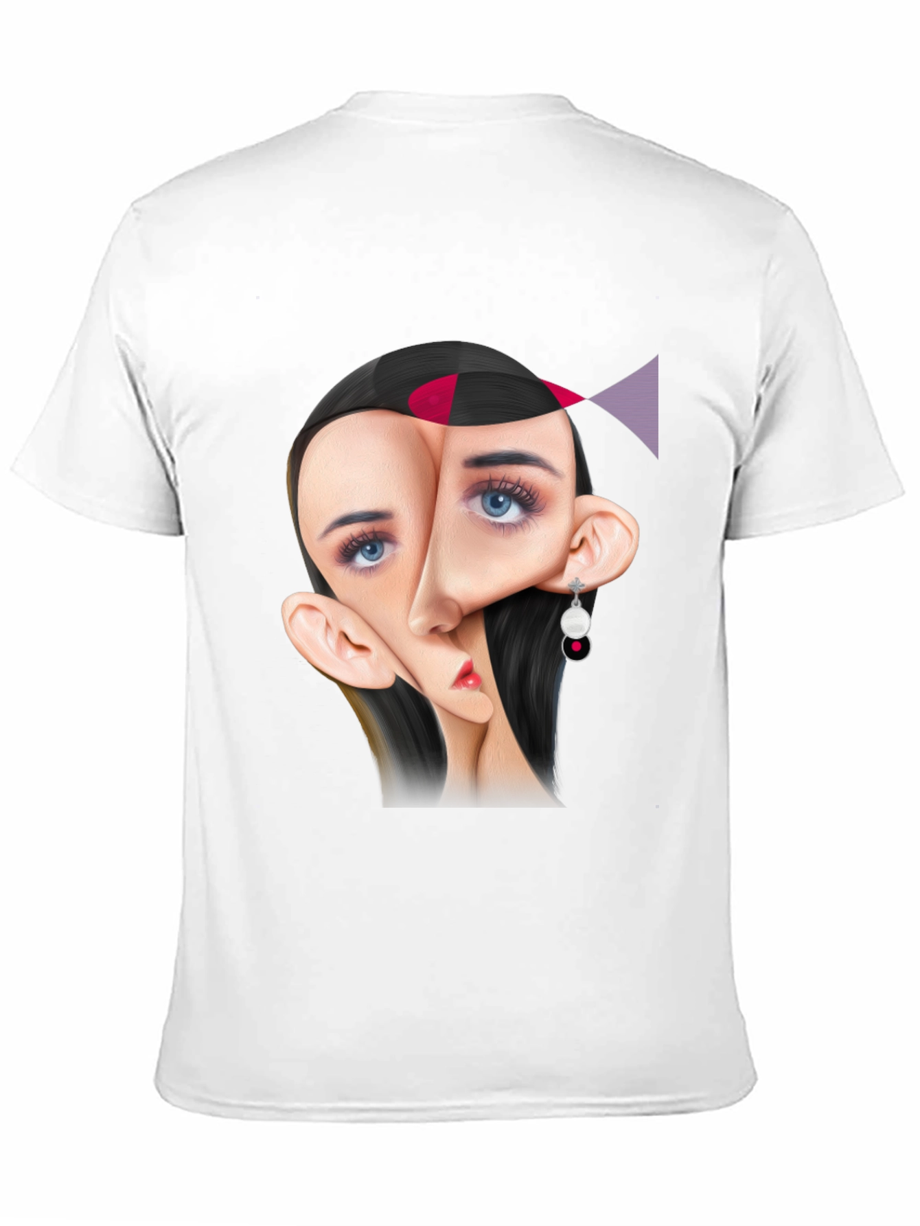 Abstract Face Graphic Tee - Unique Art T-Shirt