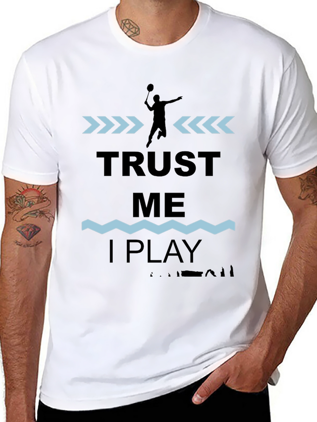 Trust Me I Play Badminton Graphic T-Shirt
