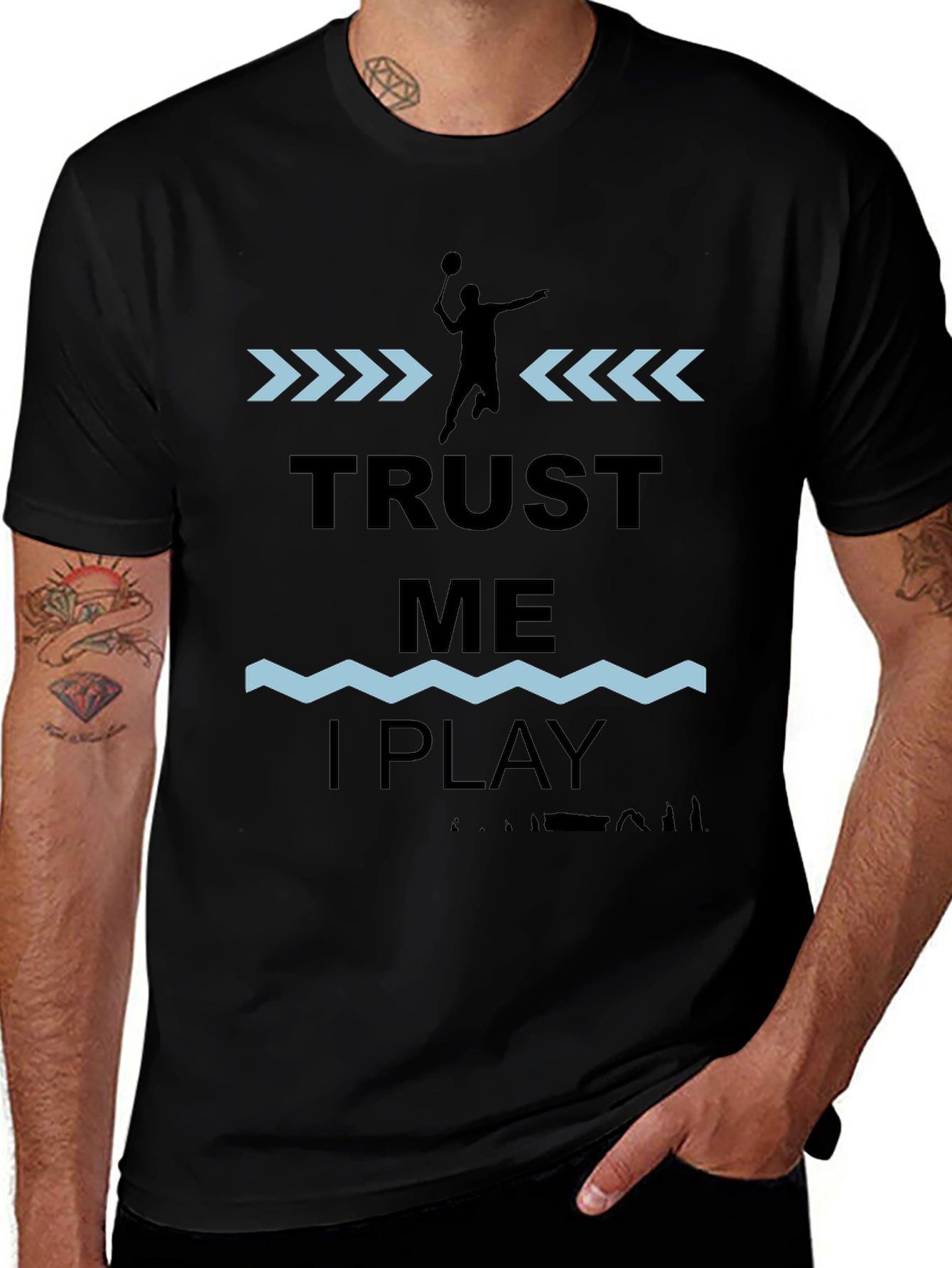 Trust Me I Play Badminton Graphic T-Shirt