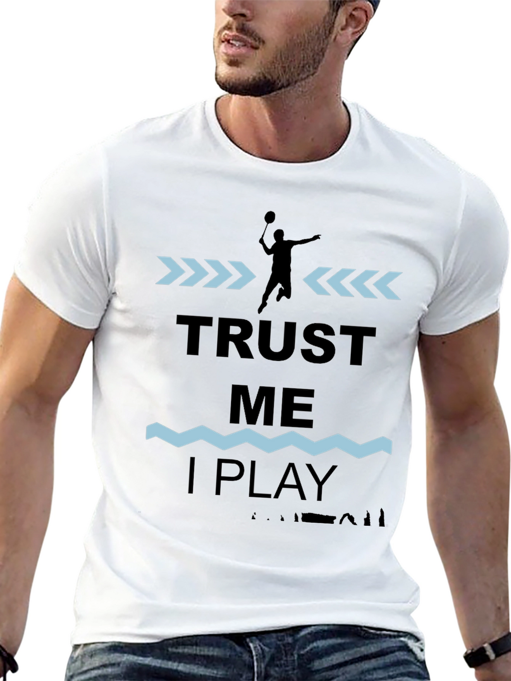 Trust Me I Play Badminton Graphic T-Shirt