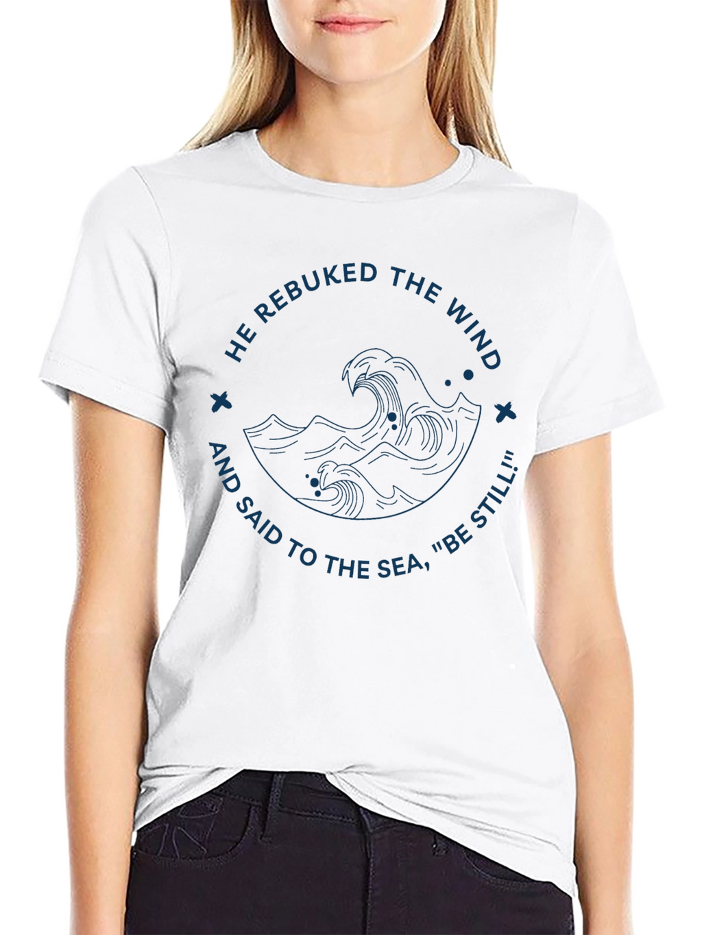 Faith-Inspired Tee: He Rebuked the Wind