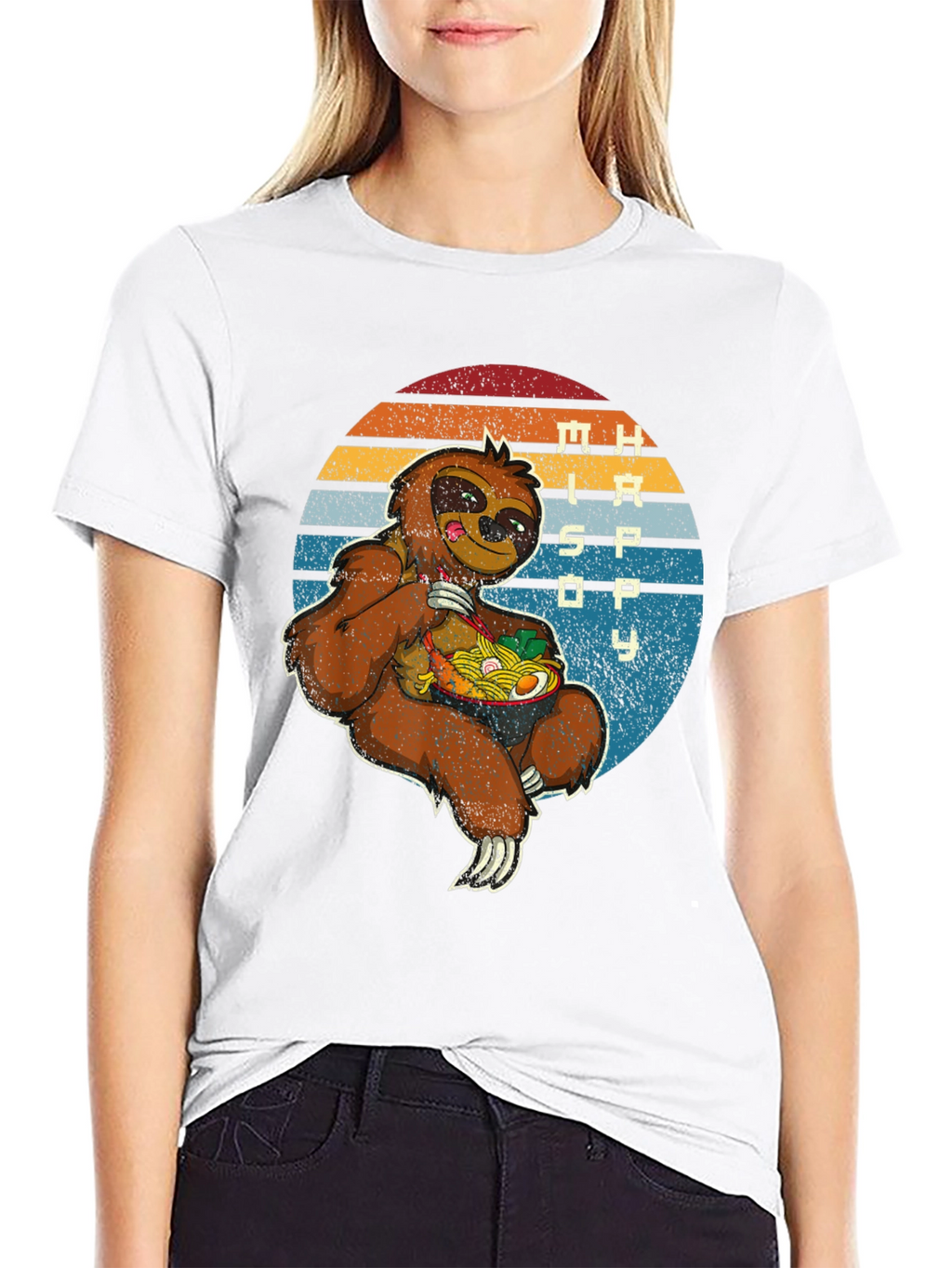Sloth Ramen Graphic Tee - Chill & Hungry