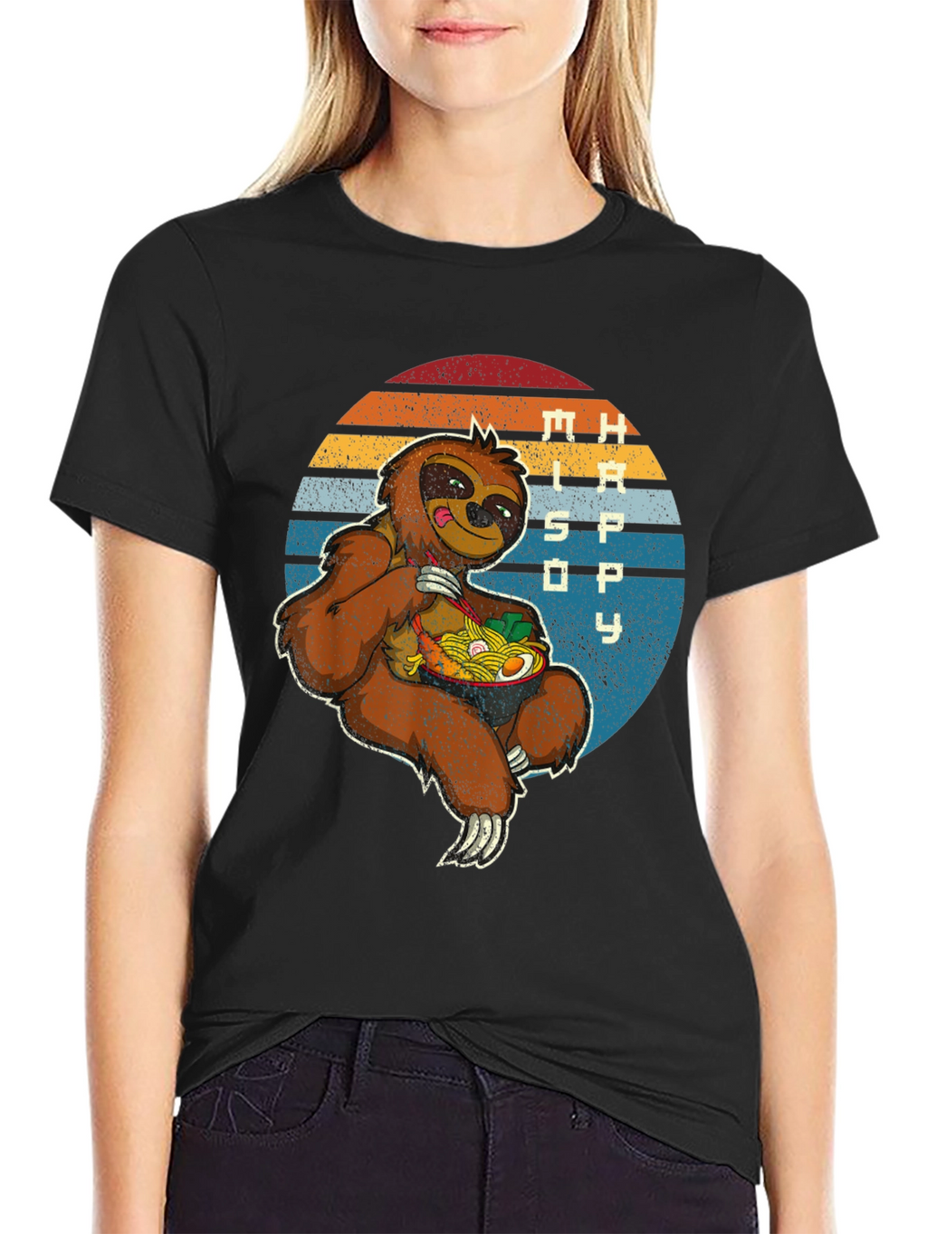 Sloth Ramen Graphic Tee - Chill & Hungry