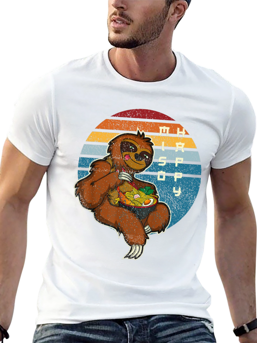 Sloth Ramen Graphic Tee - Chill & Hungry