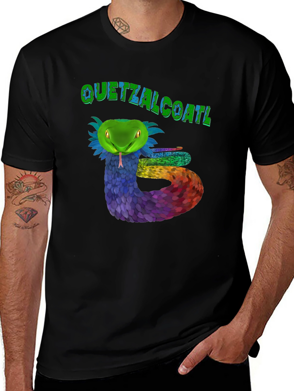 Quetzalcoatl Snake Graphic T-Shirt