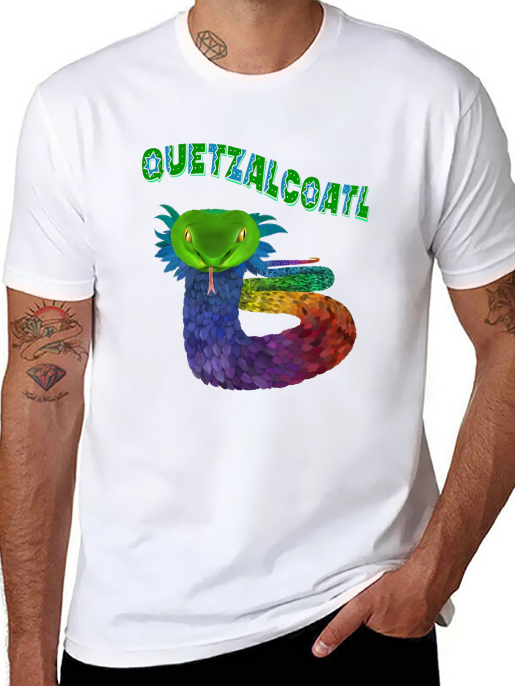Quetzalcoatl Snake Graphic T-Shirt