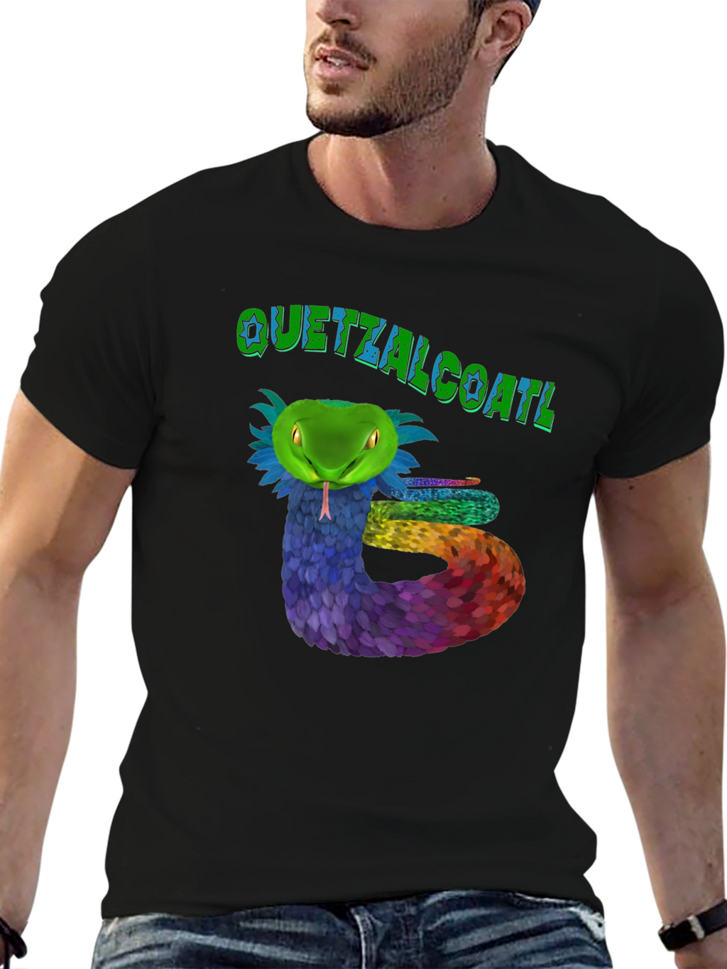 Quetzalcoatl Snake Graphic T-Shirt